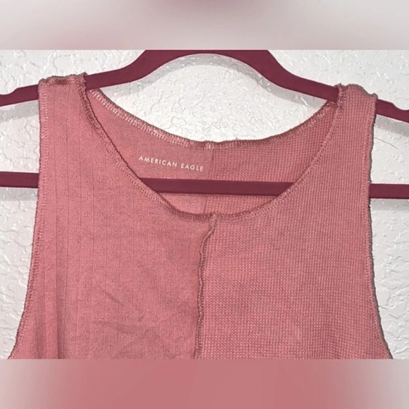 American Eagle Pink Cropped Tank Top - Picture 2 of 10